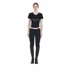 Outlet T-shirt ajusté avec logo à paillettes - Femme Tenue D'Équitation Femme·T-Shirts équitation Femme