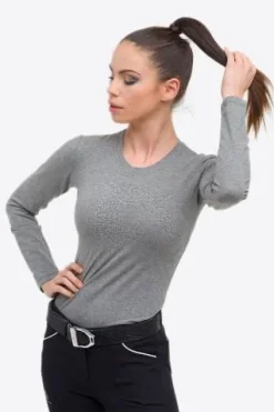Discount T-Shirt coton à manches longues Riding Cotton Top - Femme Tenue D'Équitation Homme·T-Shirts équitation Homme|Tenue D'Équitation Femme·T-Shirts équitation Femme
