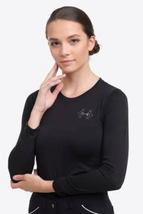 Sale T-shirt d'équitation manches longues BIT - - Coton élastique Femme Tenue D'Équitation Femme·T-Shirts équitation Femme