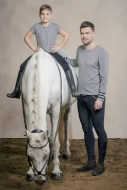 Discount T-shirt équitation manches courtes - - Tissu naturel Homme Tenue D'Équitation Homme·T-Shirts équitation Homme