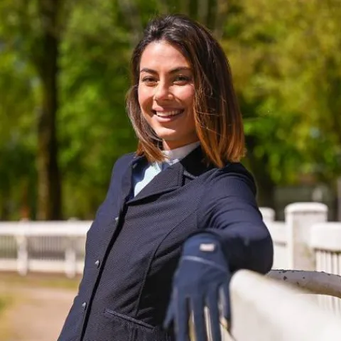 Veste de compétition AIRTEC Marine - Jump'in - MESH respirant Femme La Cavalière En Concours|La Femme En Concours
