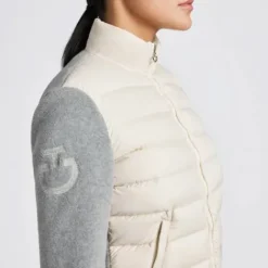 Sale Veste en nylon et polaire grise - Femme Tenue D'Équitation Femme·Gilets Et Bodywarmer