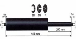 Best Vérin à gaz - 1500n - entraxe 500mm Pièces Détachées Van Et Camion