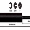 Discount Vérin à gaz 800n - entraxe 900mm Pièces Détachées Van Et Camion