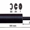 New Vérin à gaz 1500n - entraxe 550mm Pièces Détachées Van Et Camion