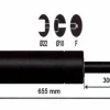 New Vérin à gaz 1000n - entraxe 700mm Pièces Détachées Van Et Camion