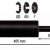 New Vérin à gaz 600n - entraxe 300mm Pièces Détachées Van Et Camion