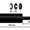 Best Vérin à gaz 800n - entraxe 600mm Pièces Détachées Van Et Camion