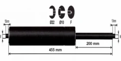 Outlet Vérin à gaz 1250n - entraxe 500mm Pièces Détachées Van Et Camion