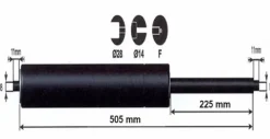 Best Vérin à gaz 2100n - entraxe 550mm Pièces Détachées Van Et Camion