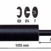 Clearance Vérin à gaz 1000n - entraxe 1100mm Pièces Détachées Van Et Camion