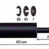 Best Vérin à gaz 2100n - entraxe 600mm Pièces Détachées Van Et Camion
