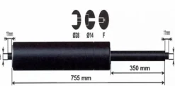 Discount Vérin à gaz 600n - entraxe 800mm Pièces Détachées Van Et Camion