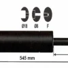 Best Vérin à gaz 75n - entraxe 600mm Pièces Détachées Van Et Camion