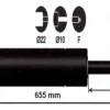 Best Vérin à gaz 1250n - entraxe 700mm Pièces Détachées Van Et Camion