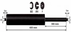 Best Vérin à gaz 1250n - entraxe 700mm Pièces Détachées Van Et Camion