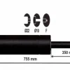 Best Vérin à gaz 800n - entraxe 800mm Pièces Détachées Van Et Camion